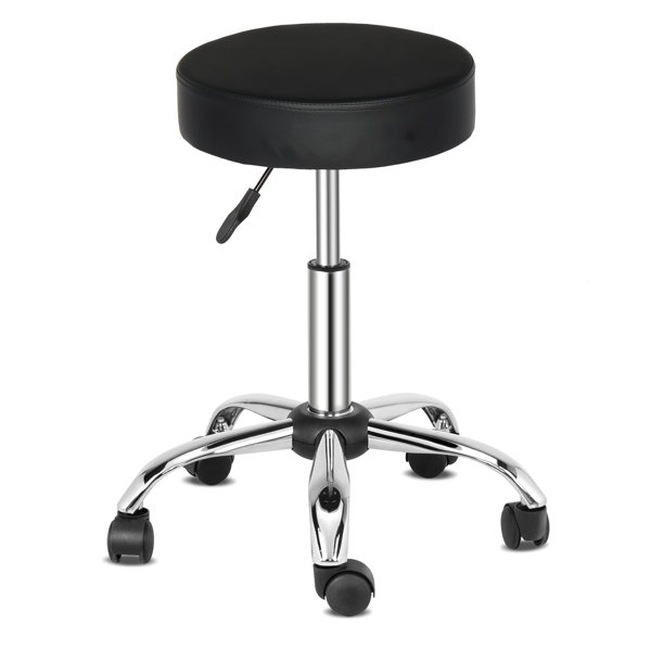 Latitude Run® Height Adjustable Shop Stool with Wheel Wayfair